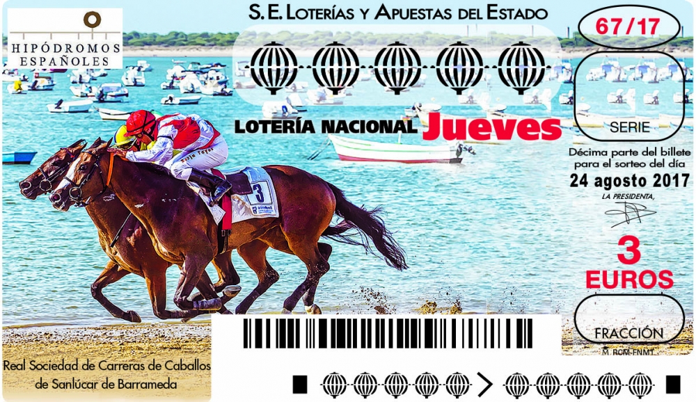 Loteria dedicada a las carreras de caballos de Sanlúcar
